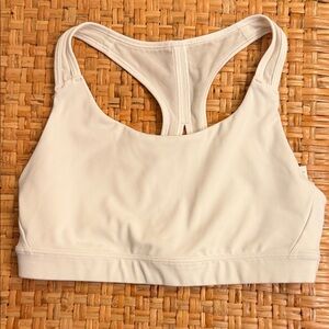 Athleta Seamless Racerback Sports Bra - Cream